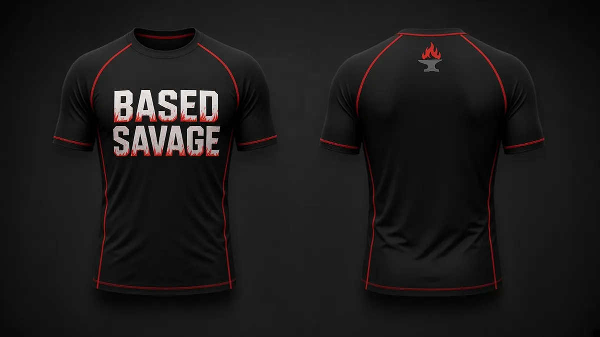 BASED SAVAGE short sleeve rash guard